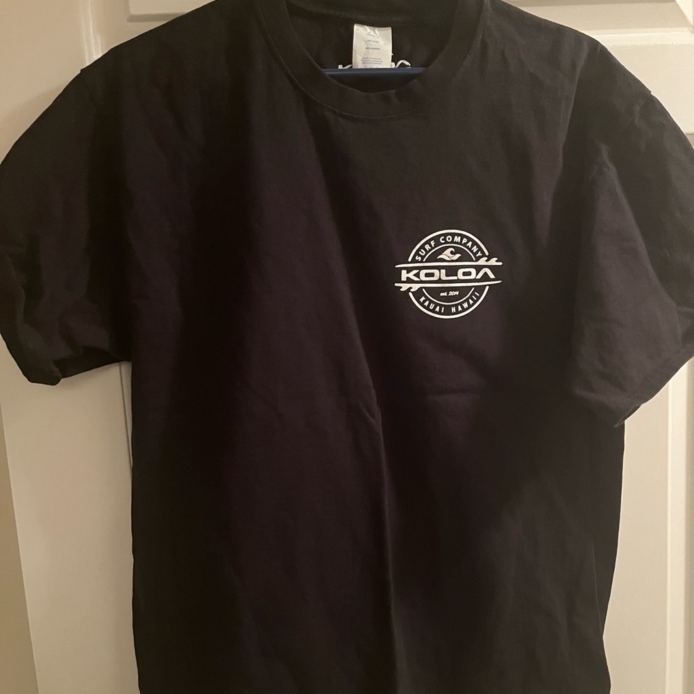 Koloa Black Cotton T-Shirt